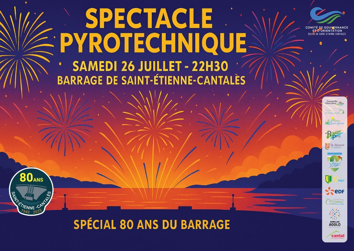 SPECTACLE PYROTECHNIQUE samedi 26 juillet 22H30